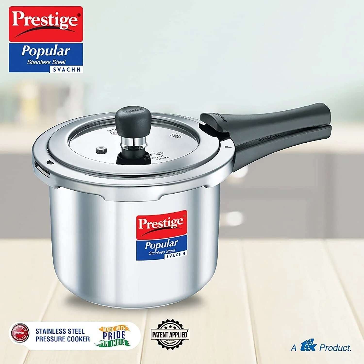 Prestige Popular Stainless Steel Svachh Pressure Cooker, 2,3 Litres, Silver - Image 2
