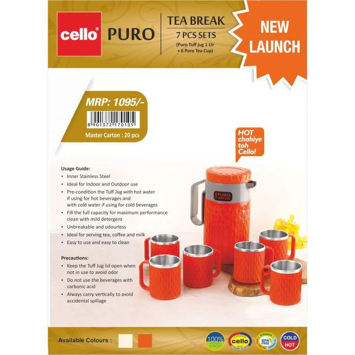 Puro 7pc Tea Break Set (Mop Red) - Image 2