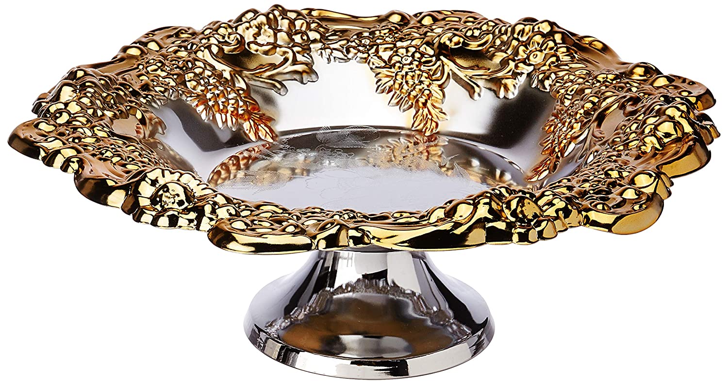 Roxx Persian Steel cake/fruit stand, 1-Piece, Silver 3937