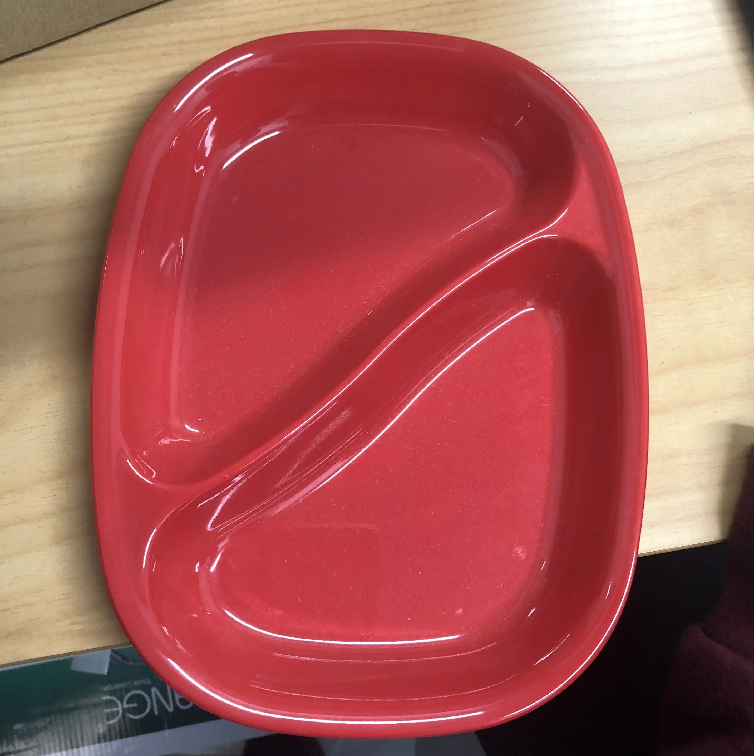 Servewell Ki & Ka 22cm Serving Plate Melamine Red