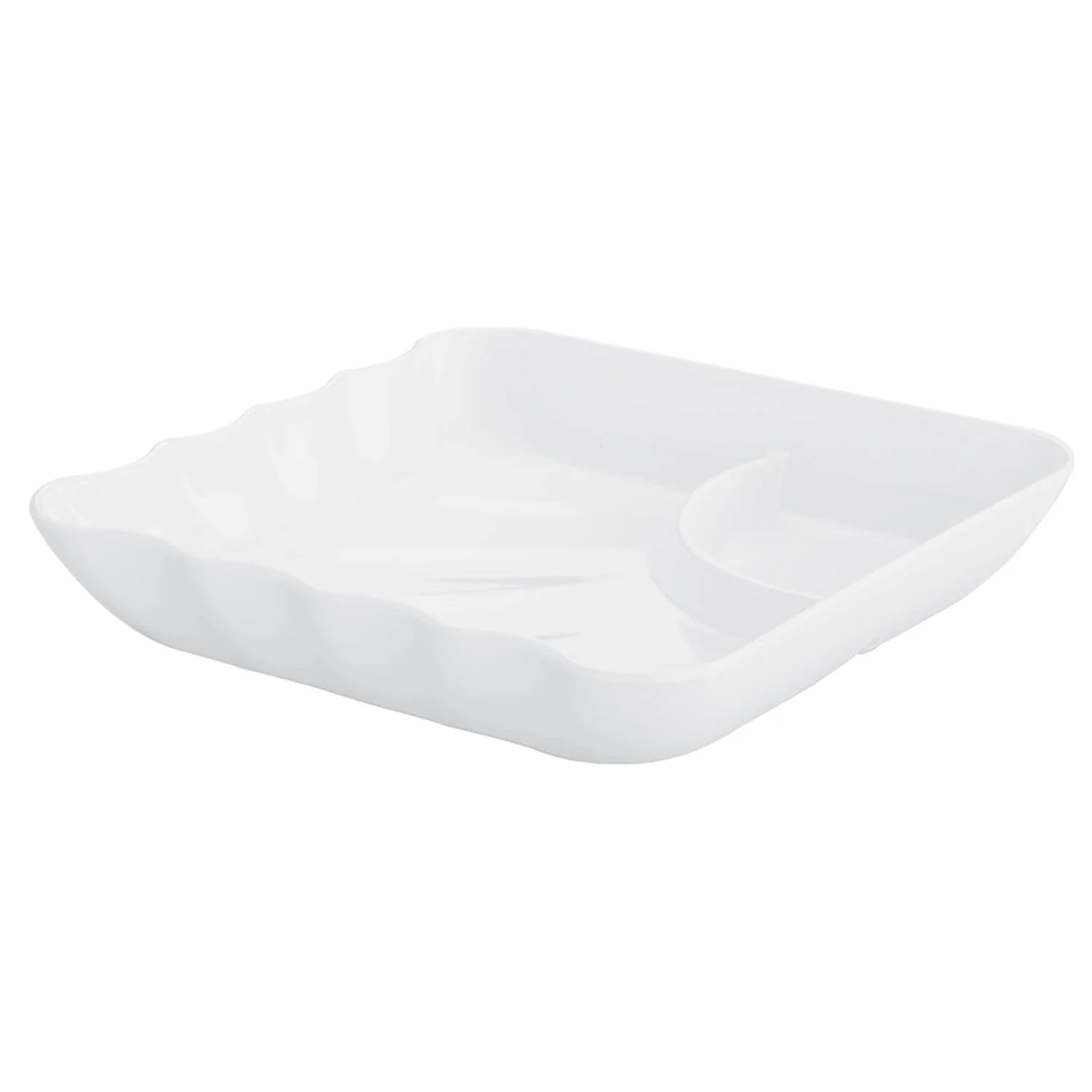Servewell Melamine Sandwich Plate, 7 Inches, White | Durable | Food Safe | Breakfast | Momos | Serving