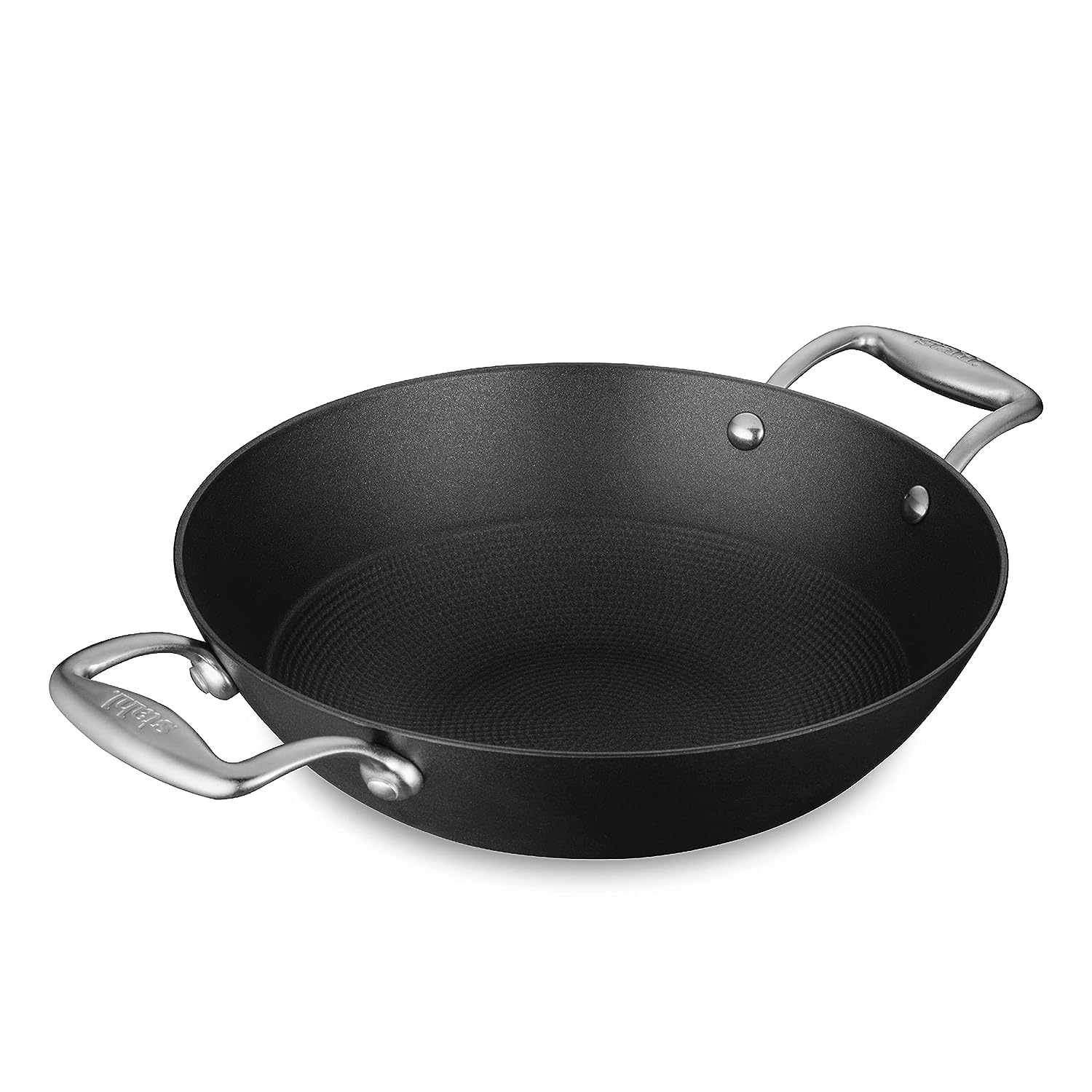 Stahl Blacksmith Hybrid Enamelled Cast Iron Kadhai, Rust Proof Kadai for Cooking, Light Weight Cast Iron, Induction & Gas Compatible, 3 L, 28 cm