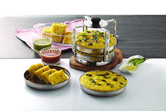Stainless Steel Dhokla Stand 2 sizes (Komal) - Image 3