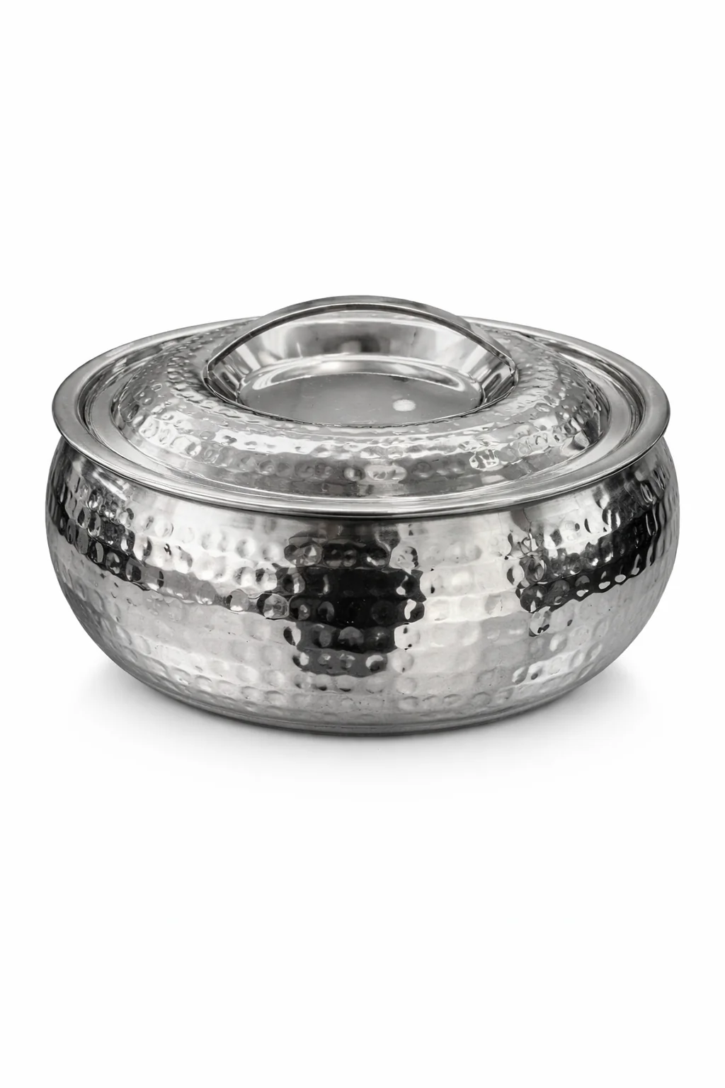 Stainless Steel Hammered insulated Casserole 2000ml(Lily)