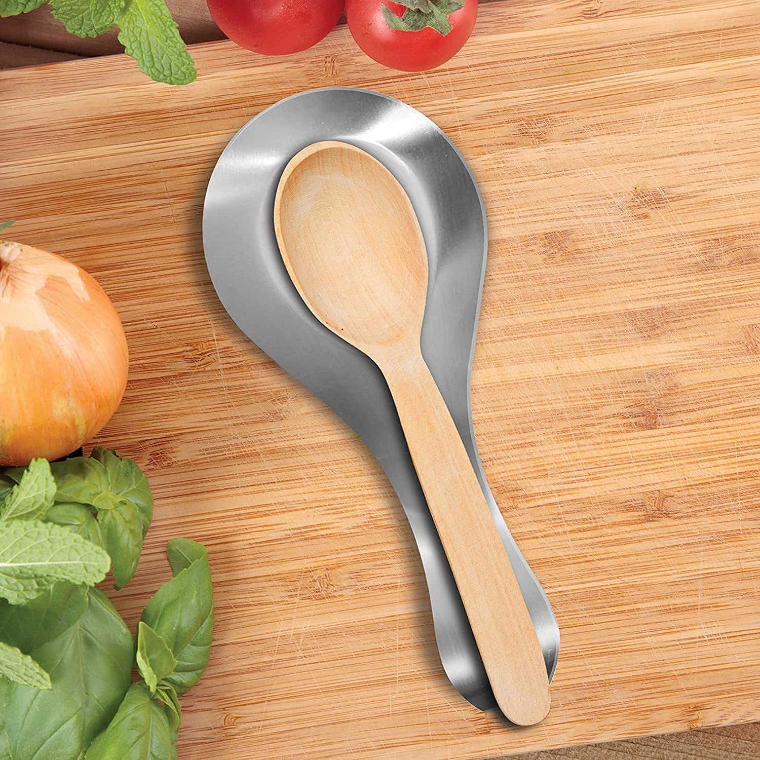 Stainless Steel Spoon Rest, for Holding Messy Spoon After Stirring Holding| Cooking - Image 4