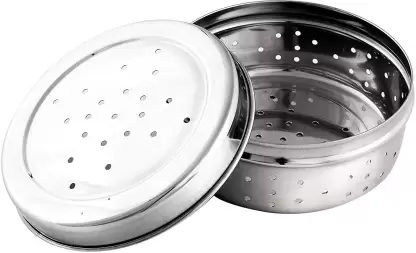 Stainless Steel Storage Container With Holes / Coriander Box / Dhaniya Dibba 1pc #7 - Image 2