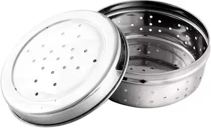 Stainless Steel Storage Container With Holes / Coriander Box / Dhaniya Dibba 1pc #9 - Image 2