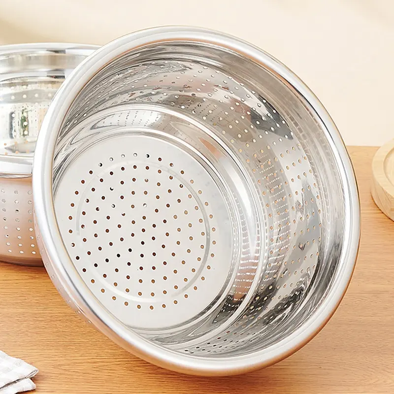 Stainless steel Vegetables Colander rice sieve strainer bowl - Image 3