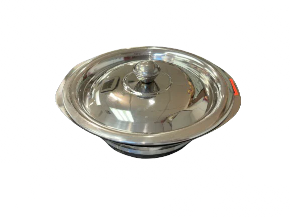 Steel Serving bowl with lid - Image 3