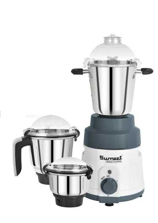 Sumeet Traditional Hotel King Mixer Grinder 1000 watts with 3 Stainless Steel Jars - Image 2