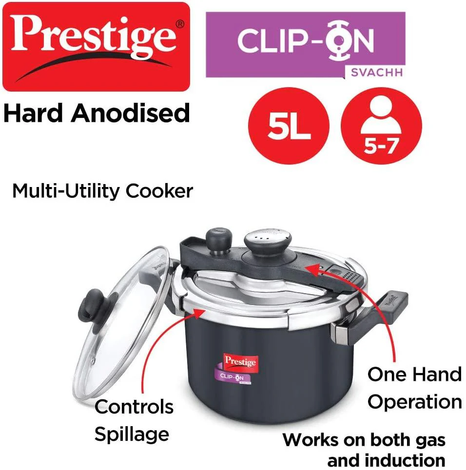 Svachh Clip-on 5 Litre Hard Anodised Pressure cooker - Image 4