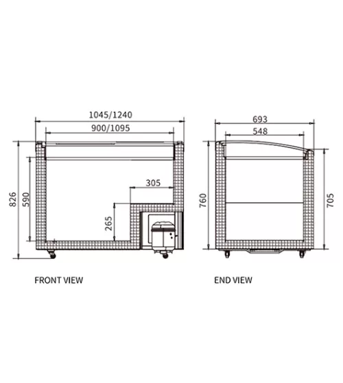 Two Sliding Glass Lids Dual Temperature Chest Freezer SD/SC-258/328YH/400Y Product Code: SD/SC-258/328YH/400y - Image 2