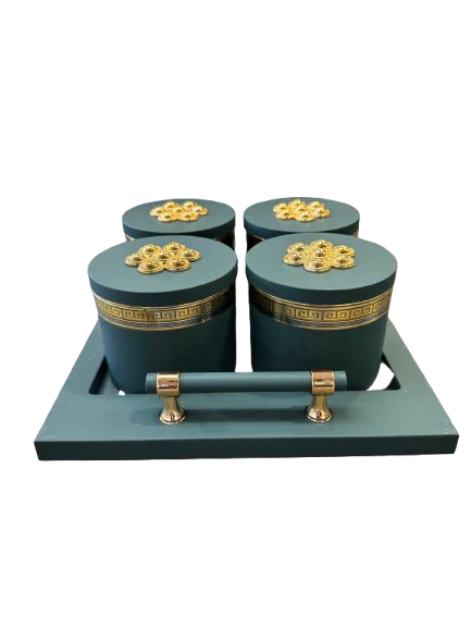 Utility/serving Container Phantom Plus 4 Set Acralic Containers with Airtight Lid (4 colours) - Image 2
