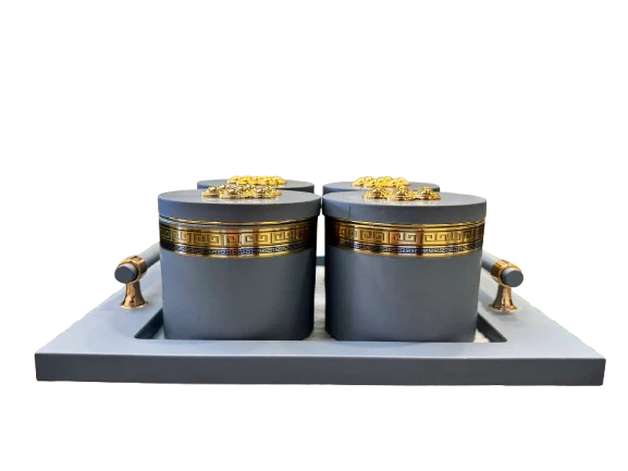 Utility/serving Container Phantom Plus 4 Set Acralic Containers with Airtight Lid (4 colours) - Image 3