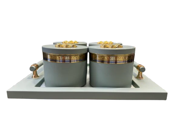 Utility/serving Container Phantom Plus 4 Set Acralic Containers with Airtight Lid (4 colours) - Image 5