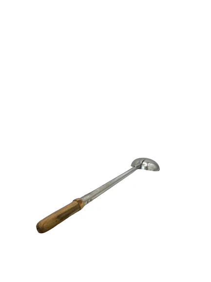 Wok Ladle Cooking Scoop Stainless Steel wooden handle 10cm Dia. - Image 3